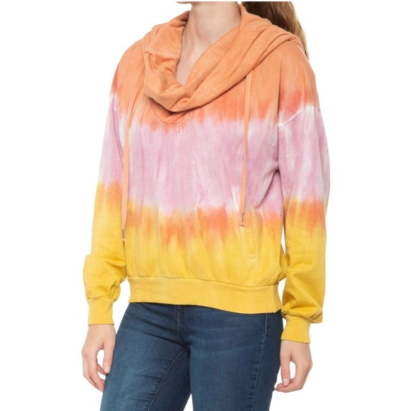 Young Fabulous & Broke Tops - Young Fabulous & Broke Tie Dye Hooded Piper Pullover Sweatshirt